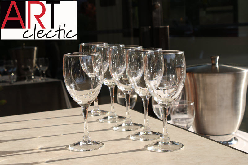 Wine glasses at ARTclectic